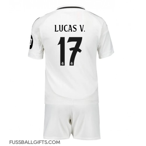 Real Madrid Lucas Vazquez #17 Fußballbekleidung Heimtrikot Kinder 2024-25 Kurzarm (+ kurze hosen)